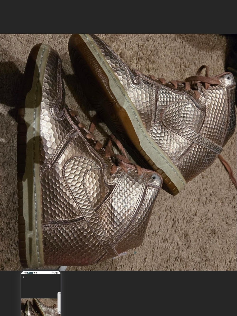 Nike Metallic Rose High-Top Sneakers